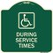 Signmission During Service Times With Graphic Heavy-Gauge Aluminum Architectural Sign, 18" x 18", G-1818-24119 A-DES-G-1818-24119 - alternate 1